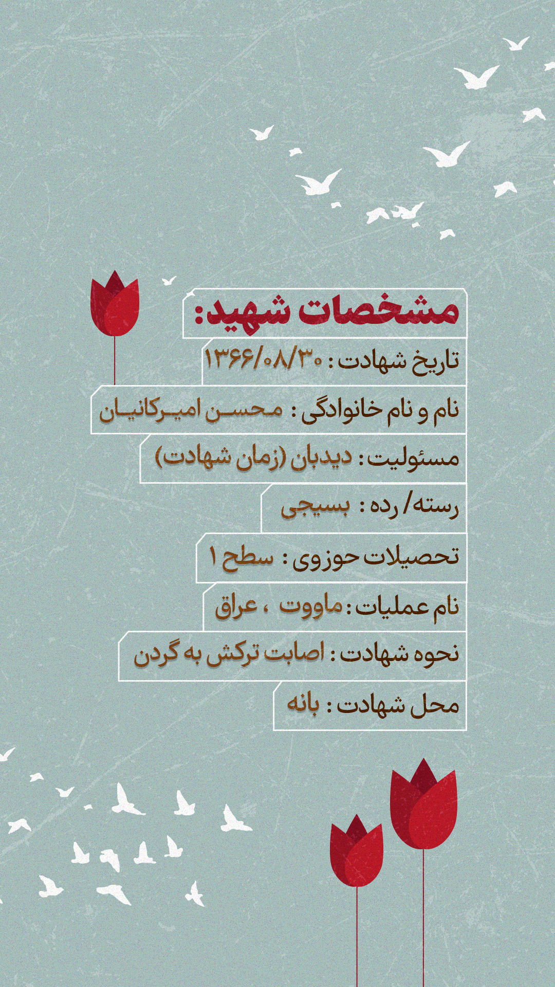 روحانی شهید محسن امیرکانیان